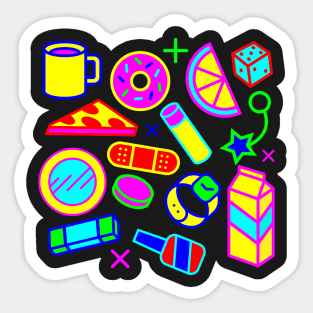 Neon Pattern. Sticker